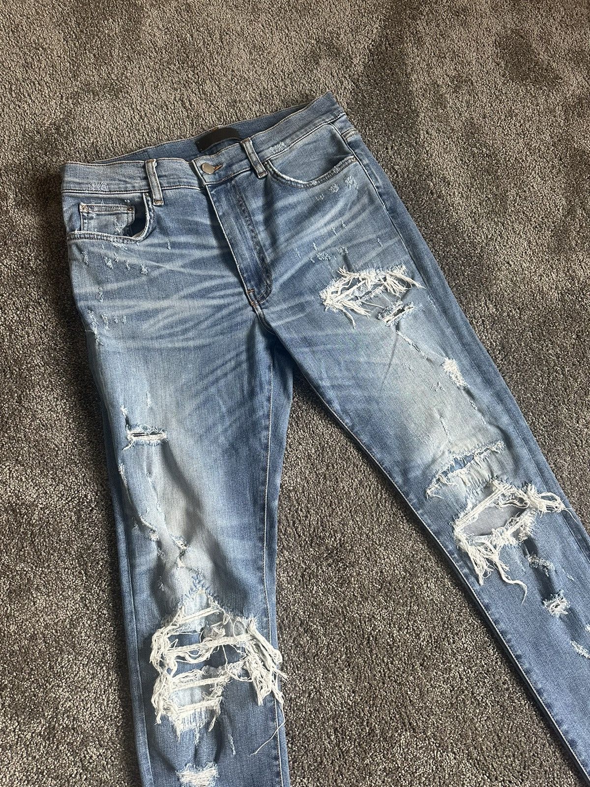 Amiri Amiri Indigo Distressed Jeans Size US 34 / EU 50 - 2 Thumbnail