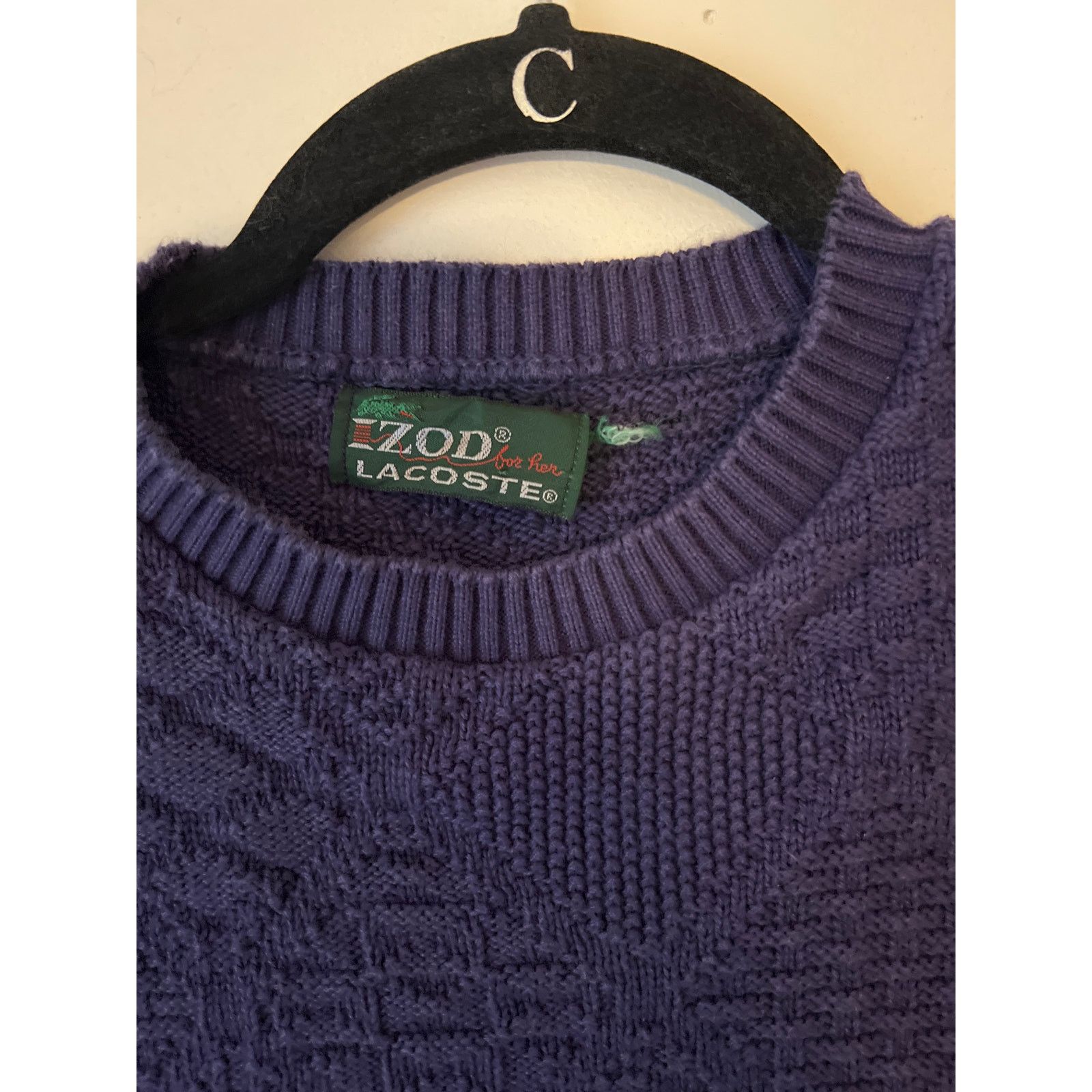 Izod Vintage 70's Purple knit Sweater Izod Lacoste for her Size XS / US 0-2 / IT 36-38 - 5 Thumbnail