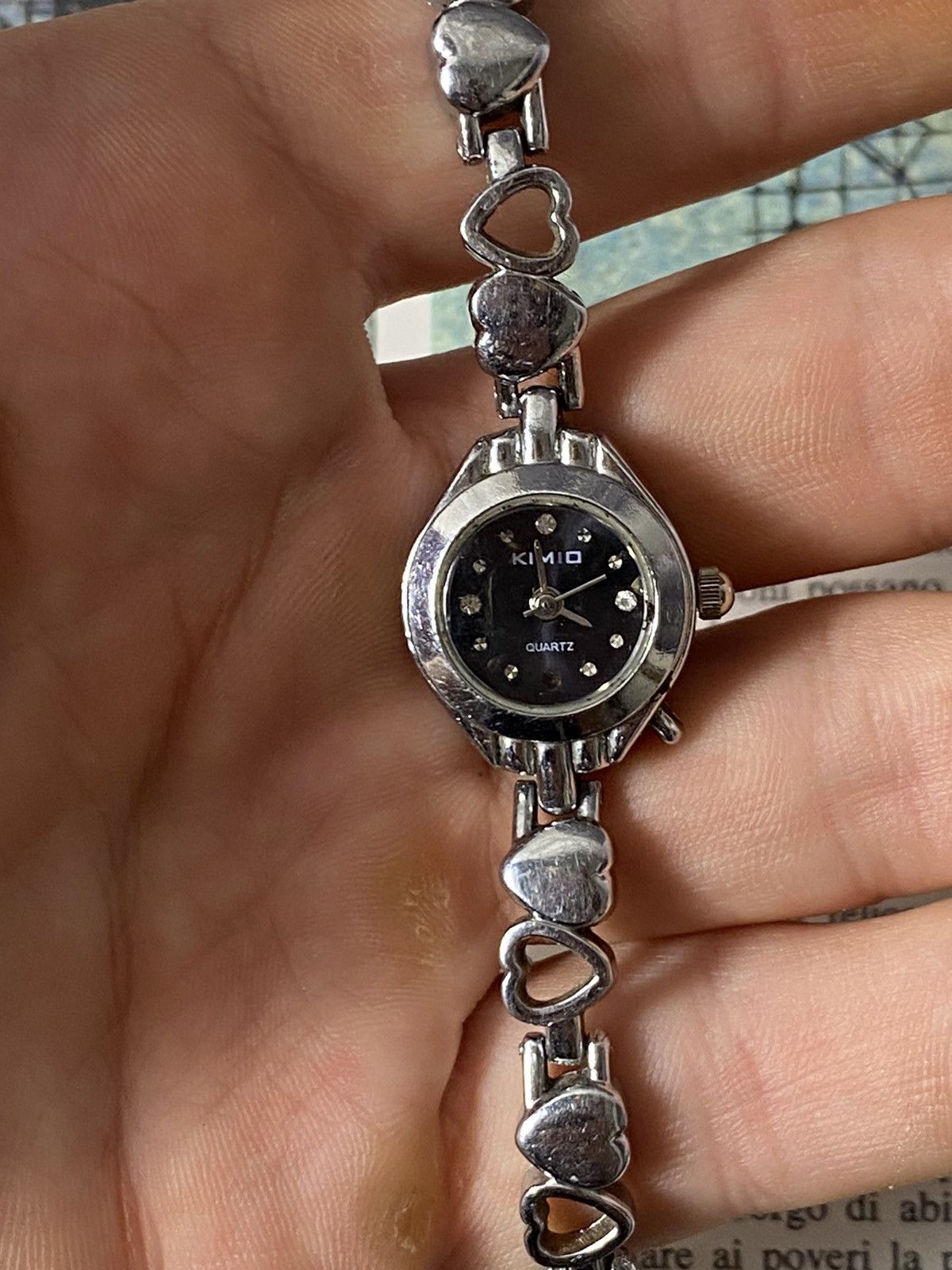 Jewelry KIMIO Quartz Watch. Heart Bracelet Size ONE SIZE - 6 Thumbnail