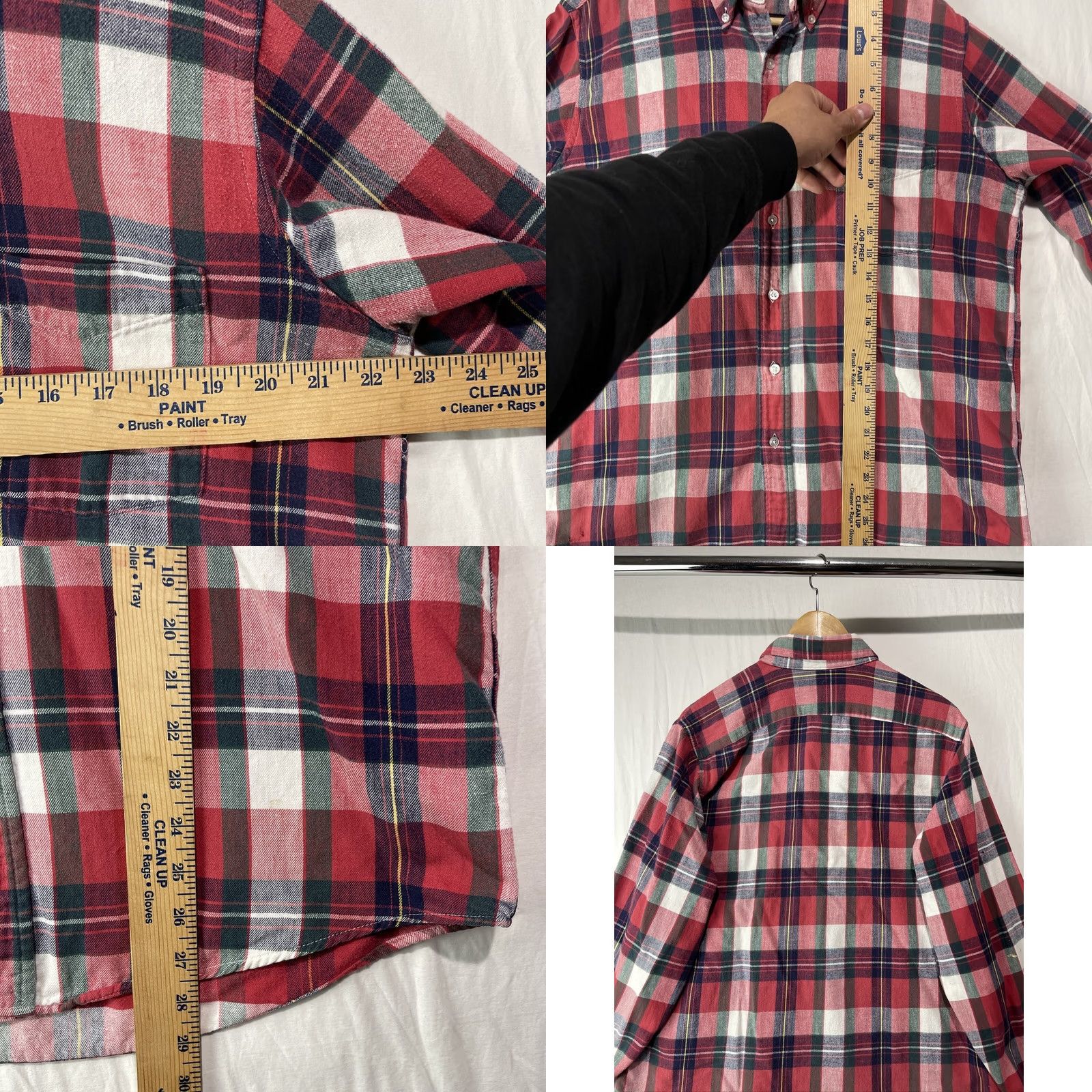 Vintage VINTAGE L.L. Bean Shirt Mens Medium Red Flannel Button-Down Made In USA Outdoor Shirt Size US M / EU 48-50 / 2 - 9 Thumbnail