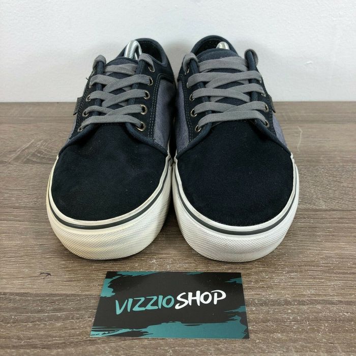 Vans authentic sales leather blue