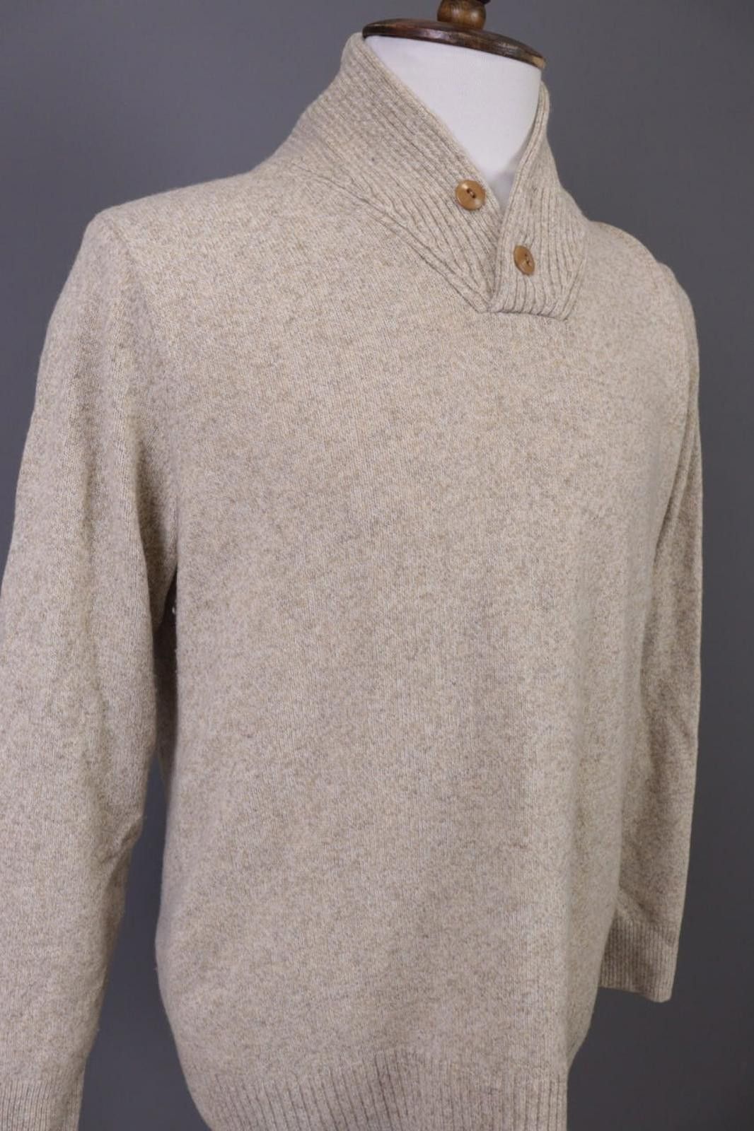 J.Crew J.Crew Beige Merino Shawl Knit Pullover Sweater Size M Size US M / EU 48-50 / 2 - 5 Thumbnail