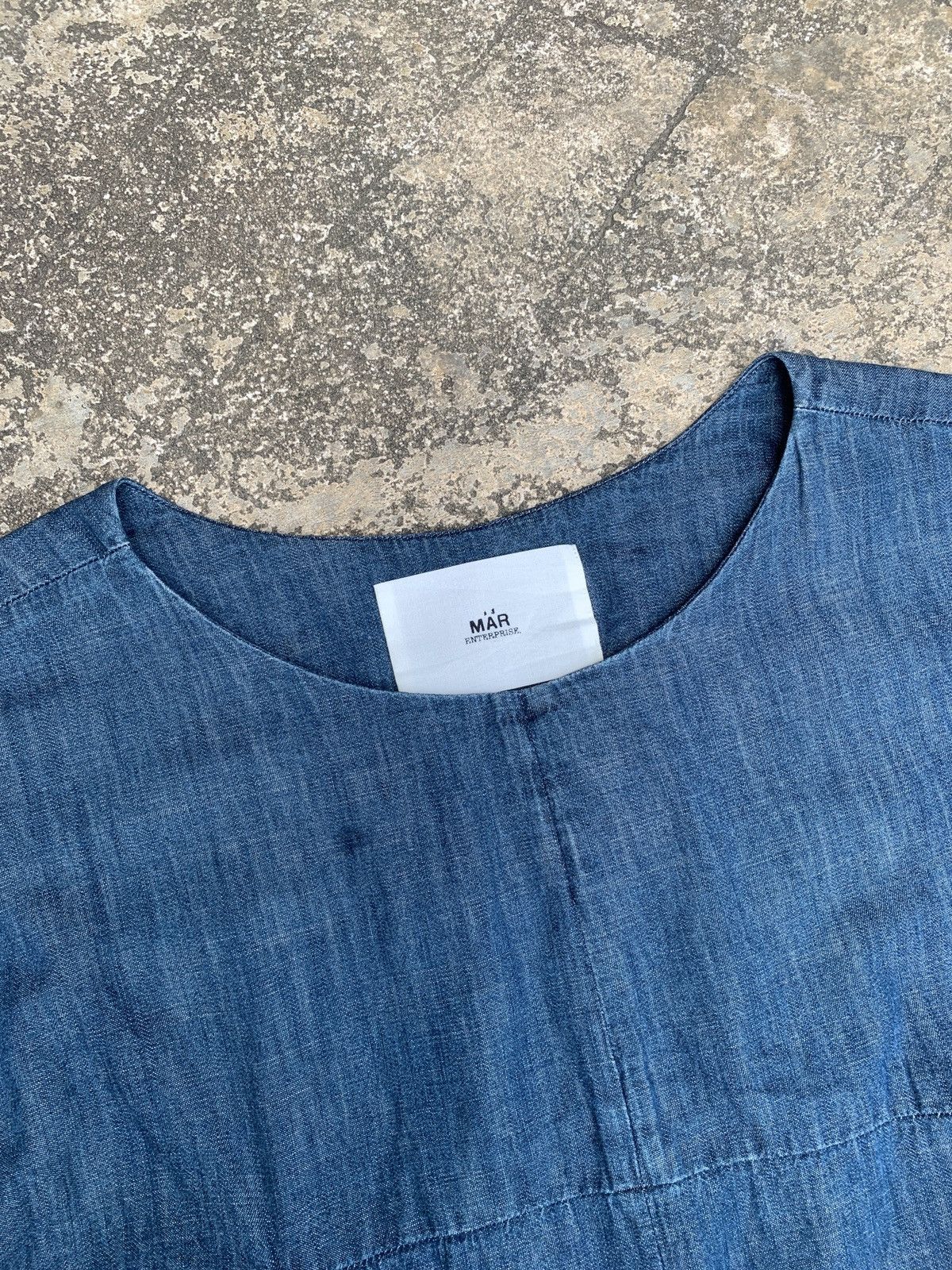 Japanese Brand Mar Entreprises Jeans Blue Tie Puff Big Dress Size ONE SIZE - 7 Thumbnail