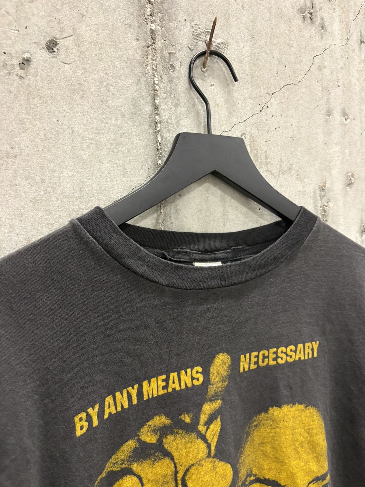 Vintage Vintage Malcolm X By Any Means Shirt Faded Thrashed Grunge Size US M / EU 48-50 / 2 - 5 Thumbnail