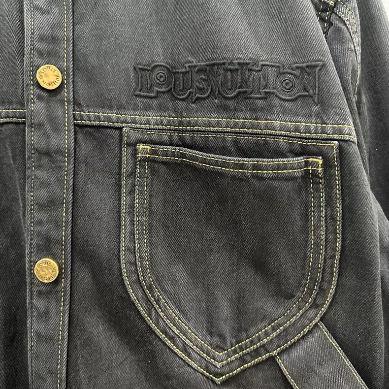 Louis Vuitton Louis Vuitton size 4l Solid color old long-sleeved denim lo Size US M / EU 48-50 / 2 - 4 Thumbnail