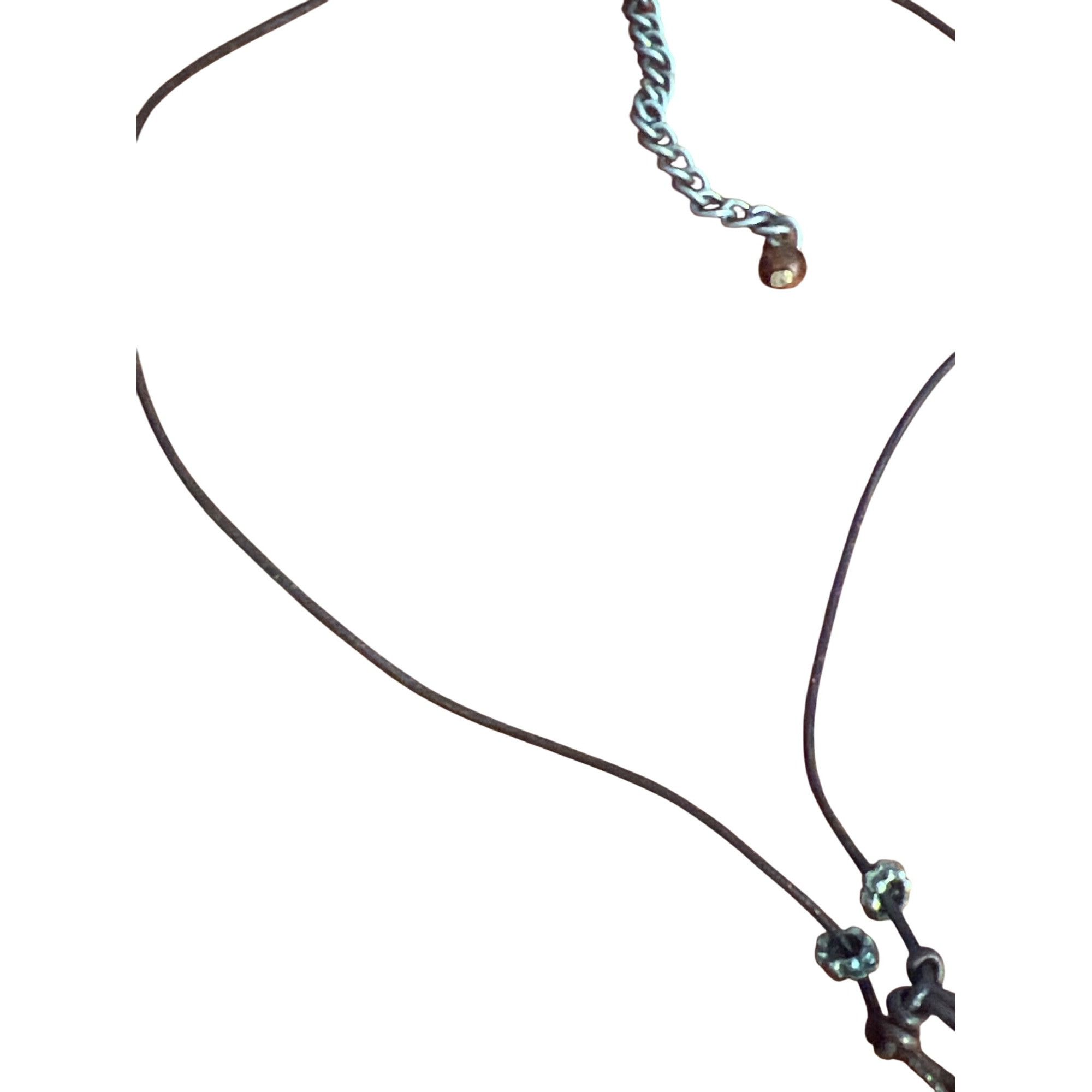 Other Boho Style Multi-Pendant Necklace Brown Leather Cord Tassel Size ONE SIZE - 3 Thumbnail