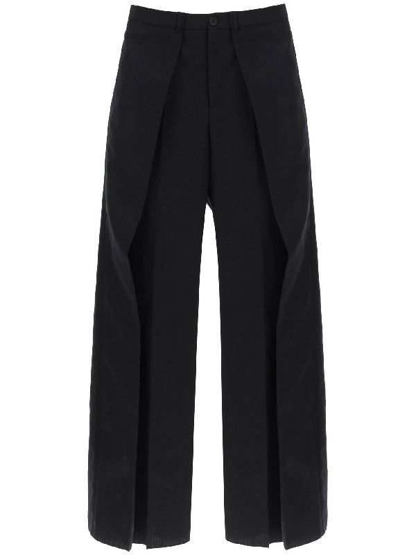 Balenciaga o1mt1gz1225 Tuxedo Double Side Pants Size US 34 / EU 50 - 1 Thumbnail