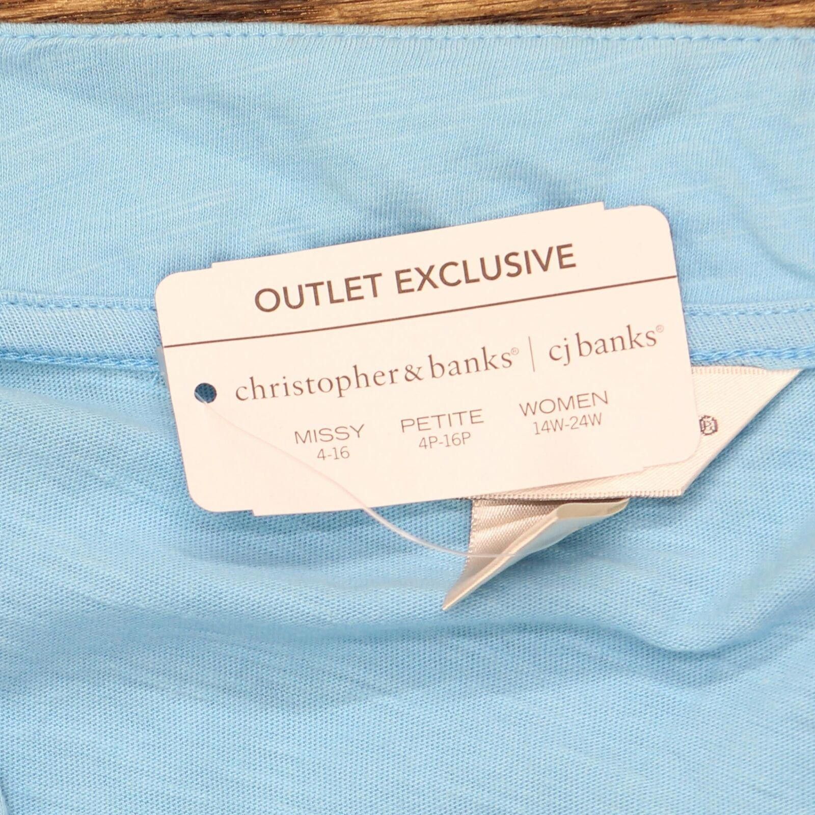 Other NWT Christopher & Banks Short T-Shirt Tee 7305 S Blue Multi Size S / US 4 / IT 40 - 3 Thumbnail