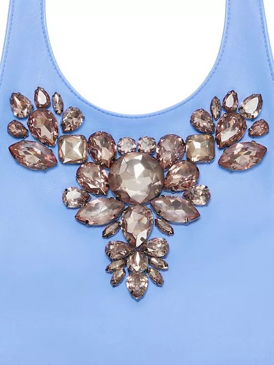 Givenchy o1w1db10325 Leather Halter Top in Blue Size M / US 6-8 / IT 42-44 - 3 Thumbnail