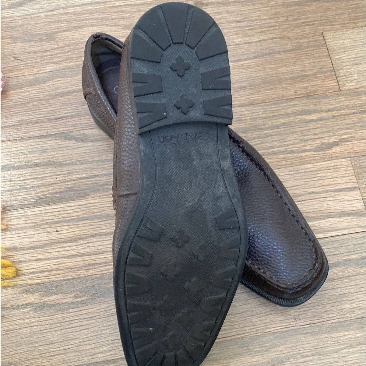 Calvin Klein Calvin Klein Brown Leather Loafers Size 9.5 Size US 9.5 / EU 42-43 - 7 Thumbnail