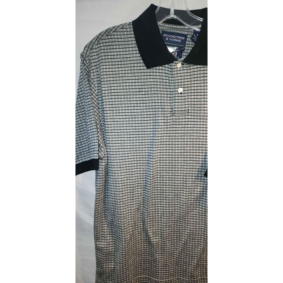 Vintage NewWTags●Mens Medium Roundtree and Yorke Black Short Sleeve Size US M / EU 48-50 / 2 - 2 Thumbnail