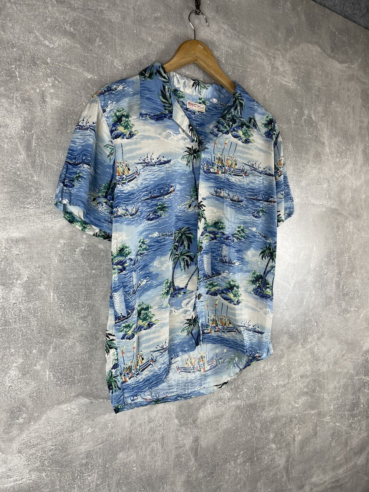 Japanese Brand × The Flat Head × Vintage The Flat Head Aloha Size L 100% Silk Vintage Hawaiian Shirt Size US L / EU 52-54 / 3 - 3 Thumbnail
