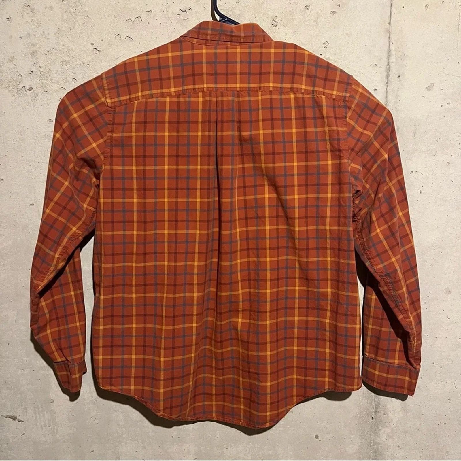 Eddie Bauer Eddie Bauer Shirt XL Orange Plaid Long Sleeve Button Up Size US XL / EU 56 / 4 - 9 Thumbnail