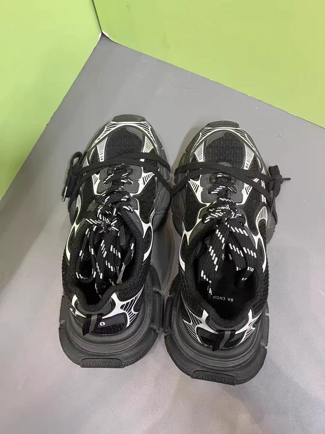 Balenciaga Balenciaga 3XL Black/Silver Distressed Sneakers K15 Size US 7 / EU 40 - 7 Thumbnail