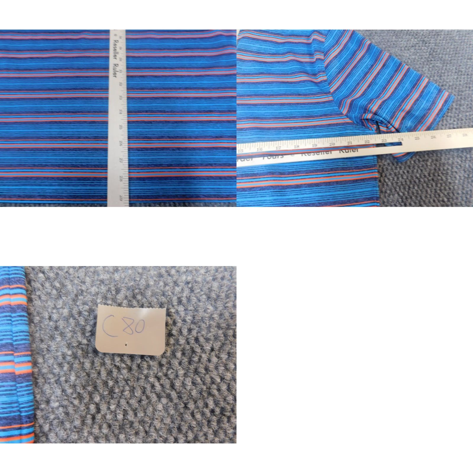 Vintage Saddlebred Polo Shirt Striped Blue L Mens Polo Comfortable Flex Breathable Short Sleeve Size US L / EU 52-54 / 3 - 8 Thumbnail