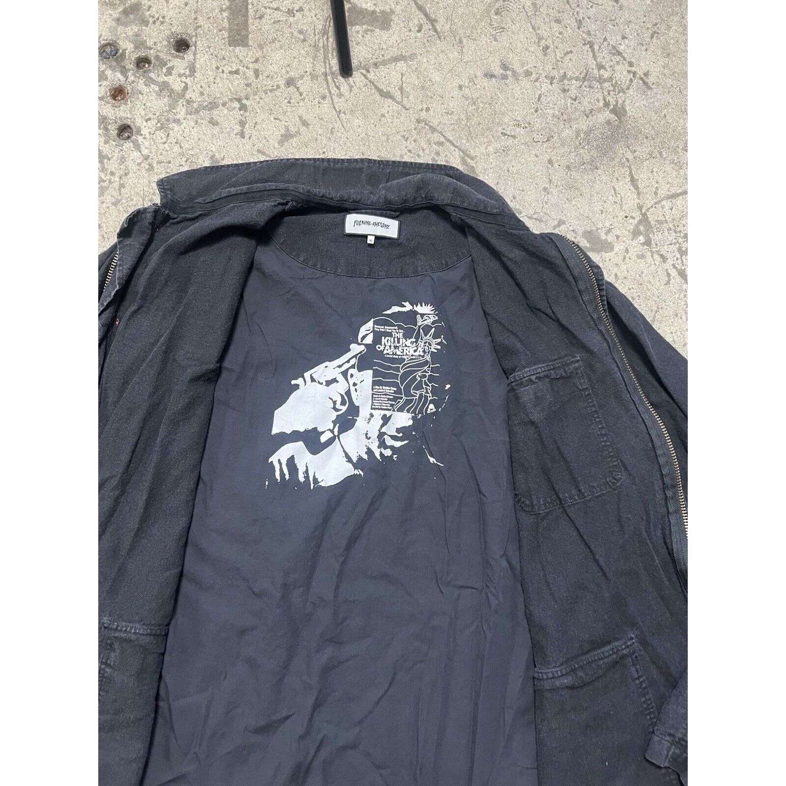 Fucking Awesome FA F*cking Awesome Black Chore Coat Cotton Rare Size XL Size US XL / EU 56 / 4 - 7 Thumbnail
