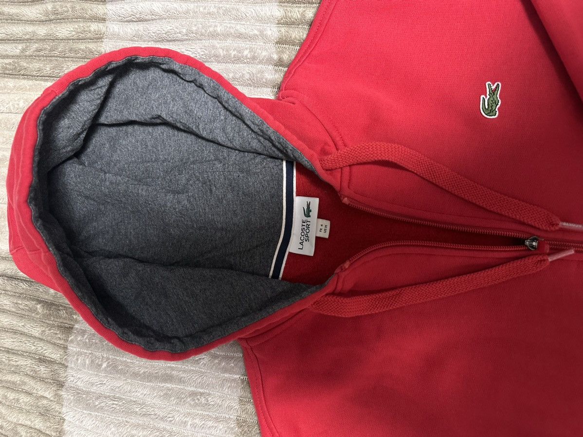 Lacoste × Vintage Vintage Lacoste zip Hoodie size M red logo Size US M / EU 48-50 / 2 - 5 Thumbnail