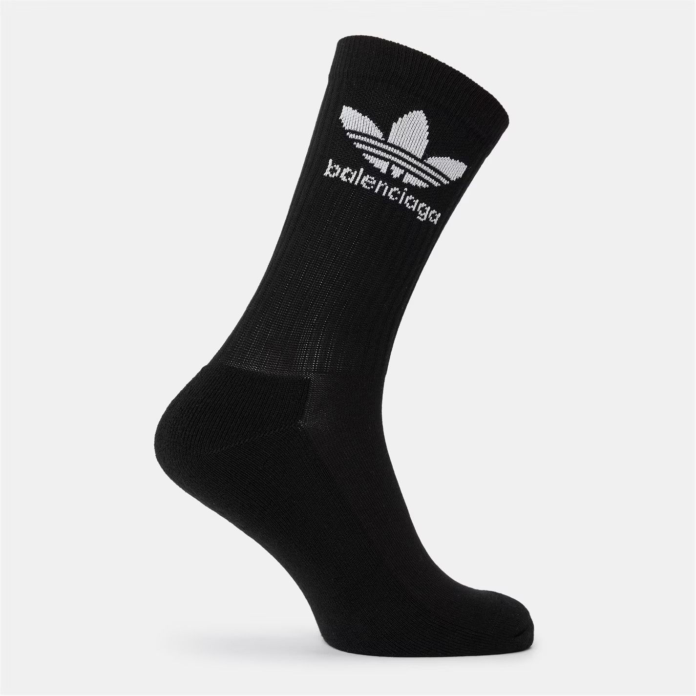 Adidas × Balenciaga o1g2r1mq0226 Size: L / Crew Socks In Black Size ONE SIZE - 1 Thumbnail