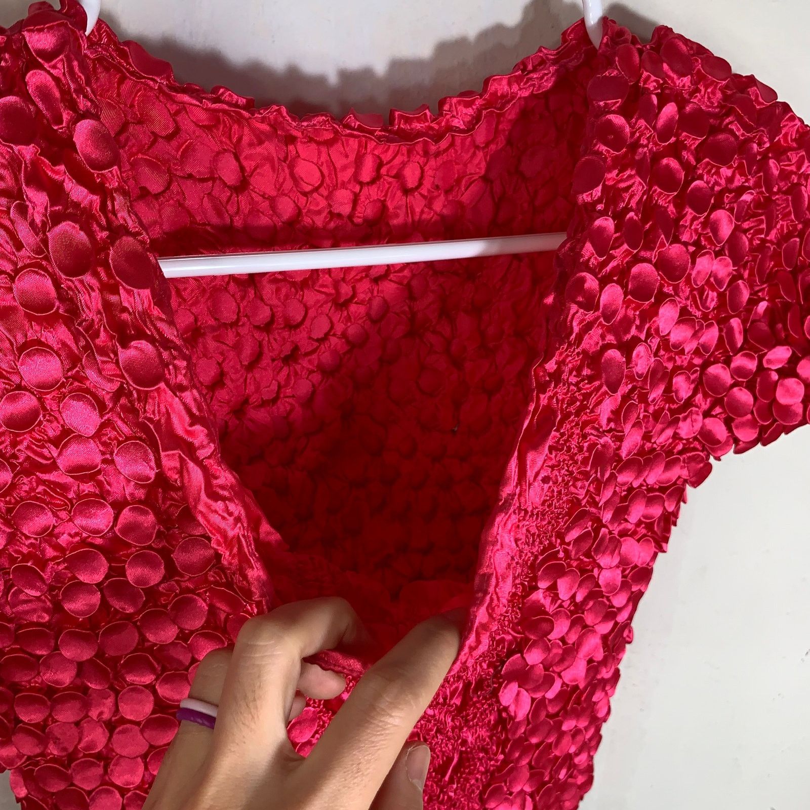 Other Pink Strechable Popcorn Textured Tank Top Size XS Size XS / US 0-2 / IT 36-38 - 3 Thumbnail