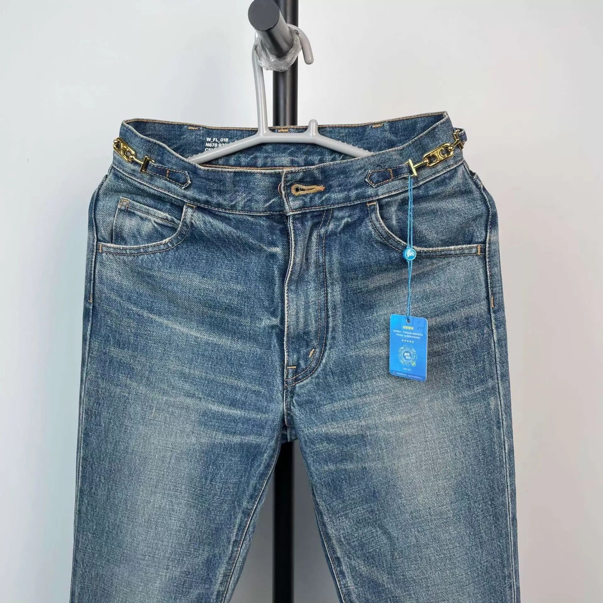 Celine Celine Denim Triumph Arc Pants 25 Blue 95 New Size 25" / US 0 / IT 36 - 9 Thumbnail