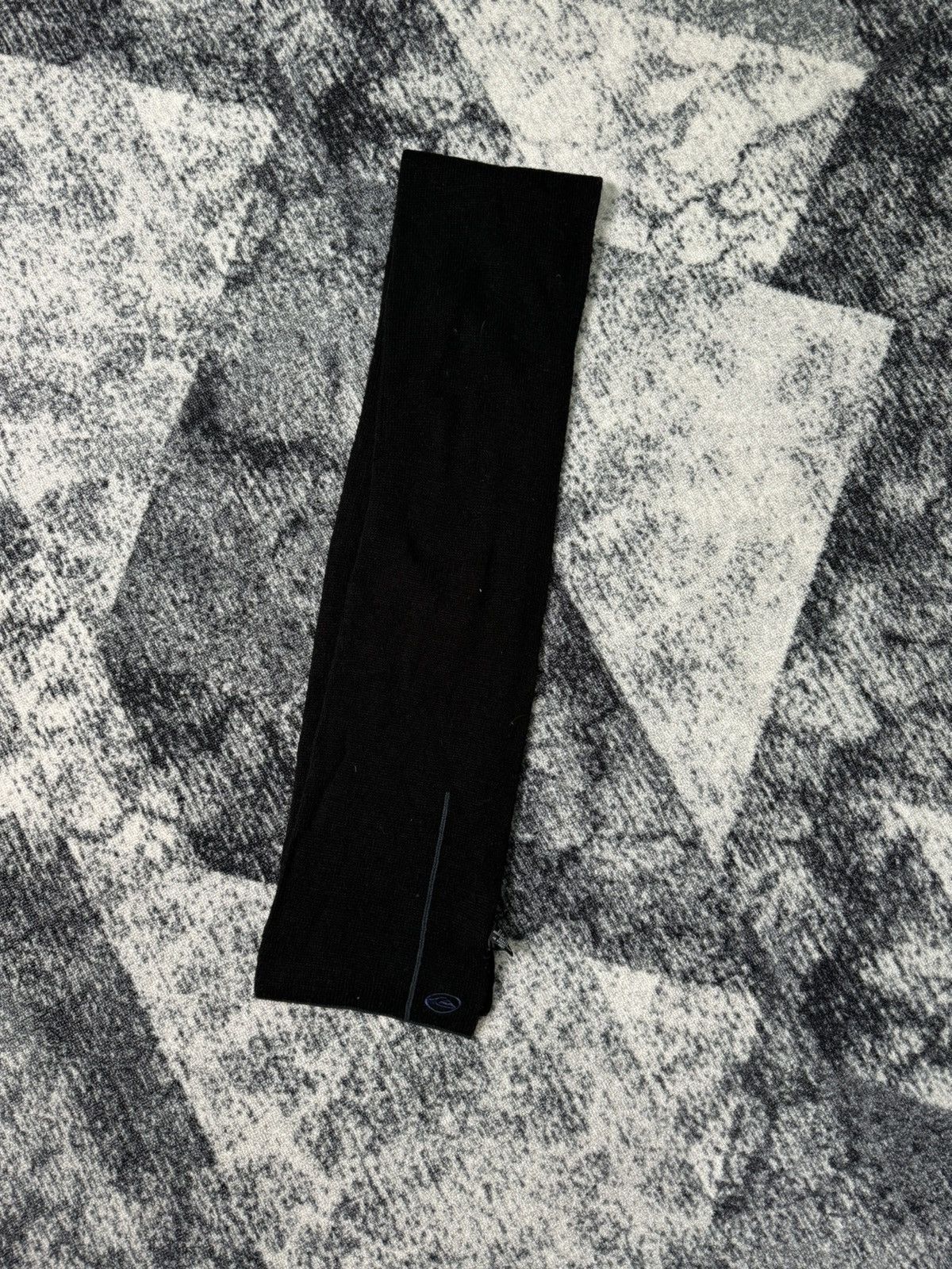 Quiksilver × Vintage Vintage Quiksilver Scarf Black Classic Y2K STULE 90s Surf Size ONE SIZE - 5 Thumbnail