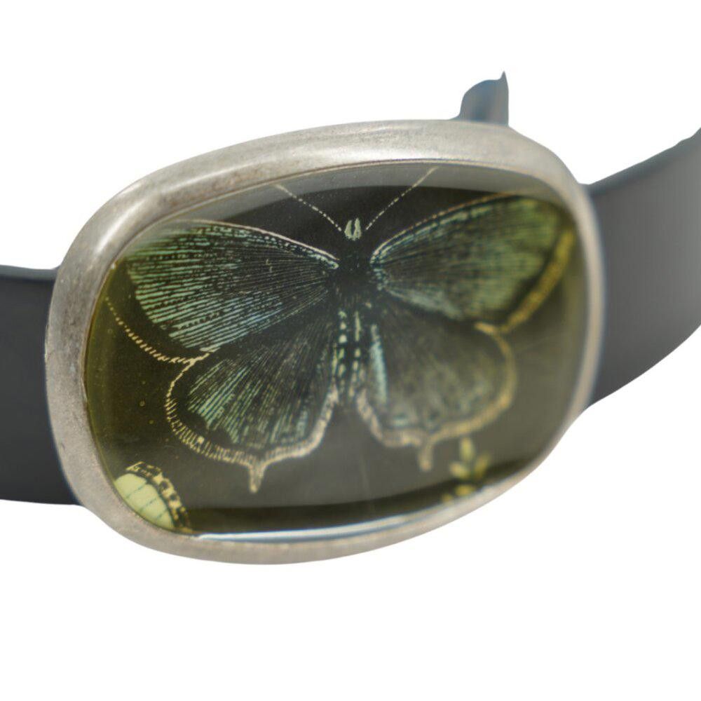Vera Pelle Vera Pella Vintage Leather Butterfly Belt Size Medium Size ONE SIZE - 5 Thumbnail