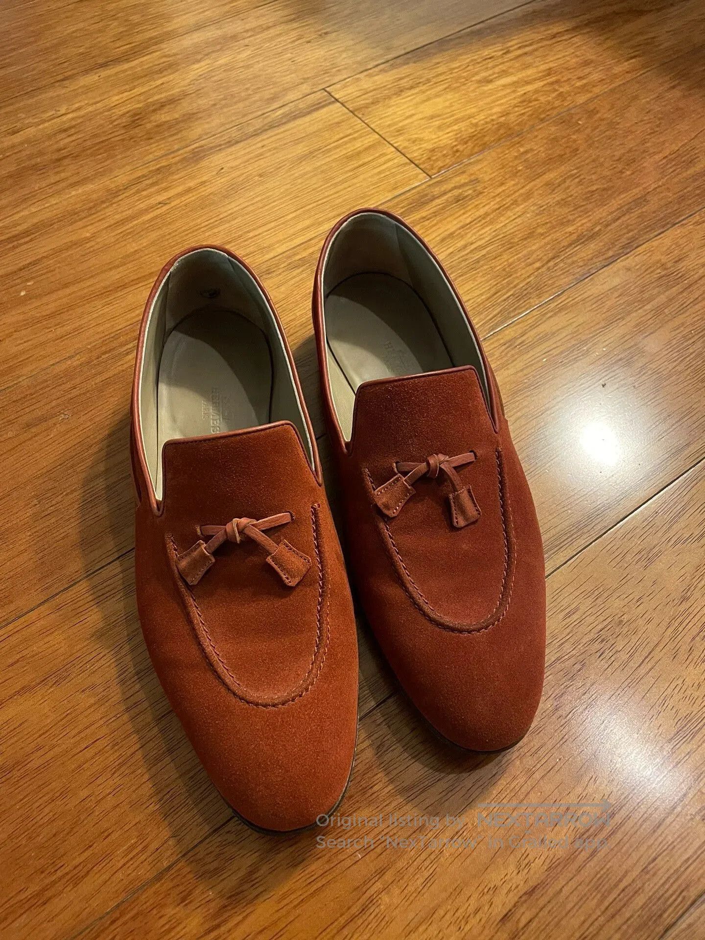 Hermes hermes men's suede loafers in excellent condition. Size US 10 / EU 43 - 1 Thumbnail