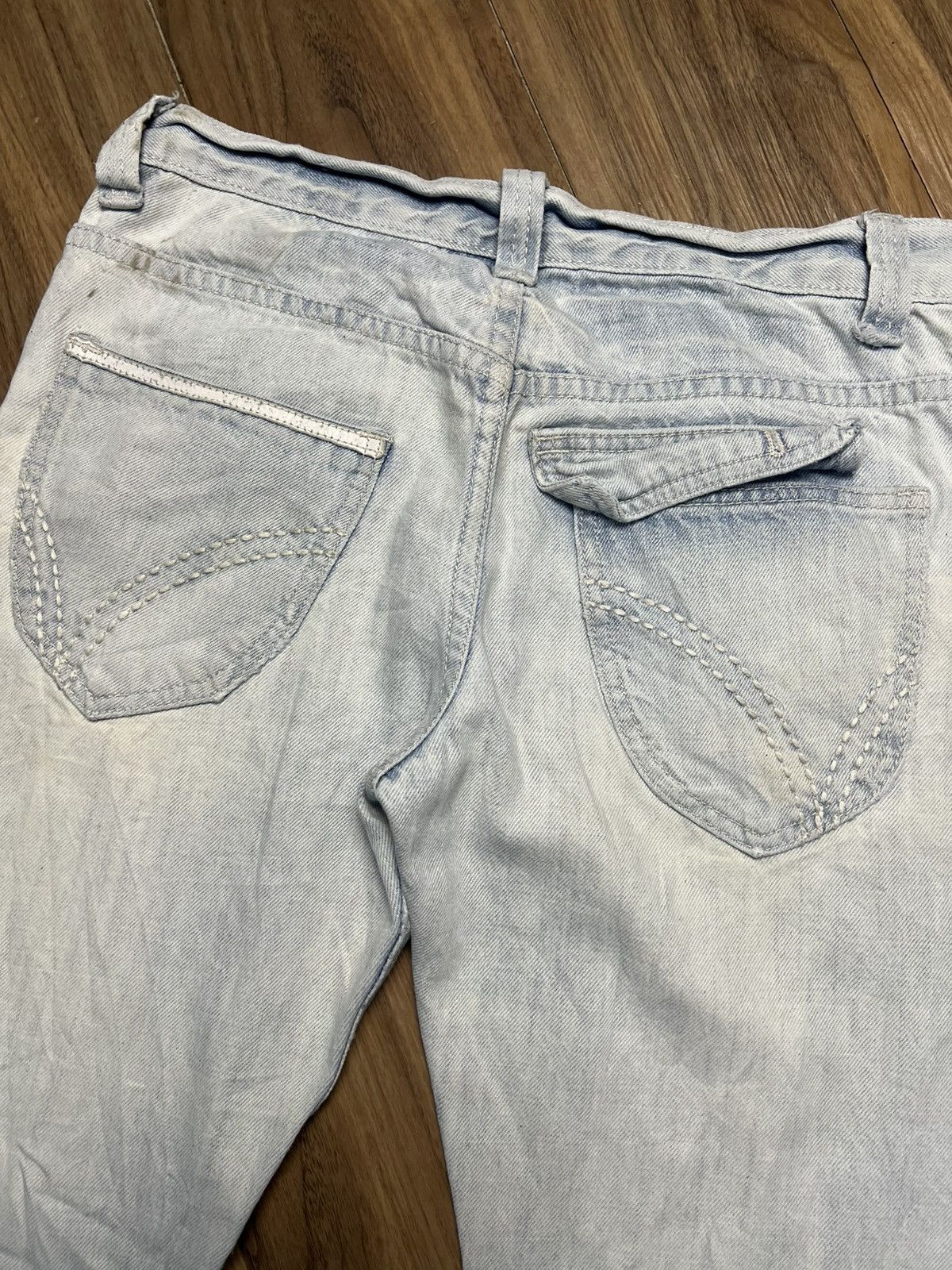 If Six Was Nine RARE Light Wash Jeans: Slanted Zip & Flap Pocket (43) Size 32" / US 10 / IT 46 - 12 Thumbnail