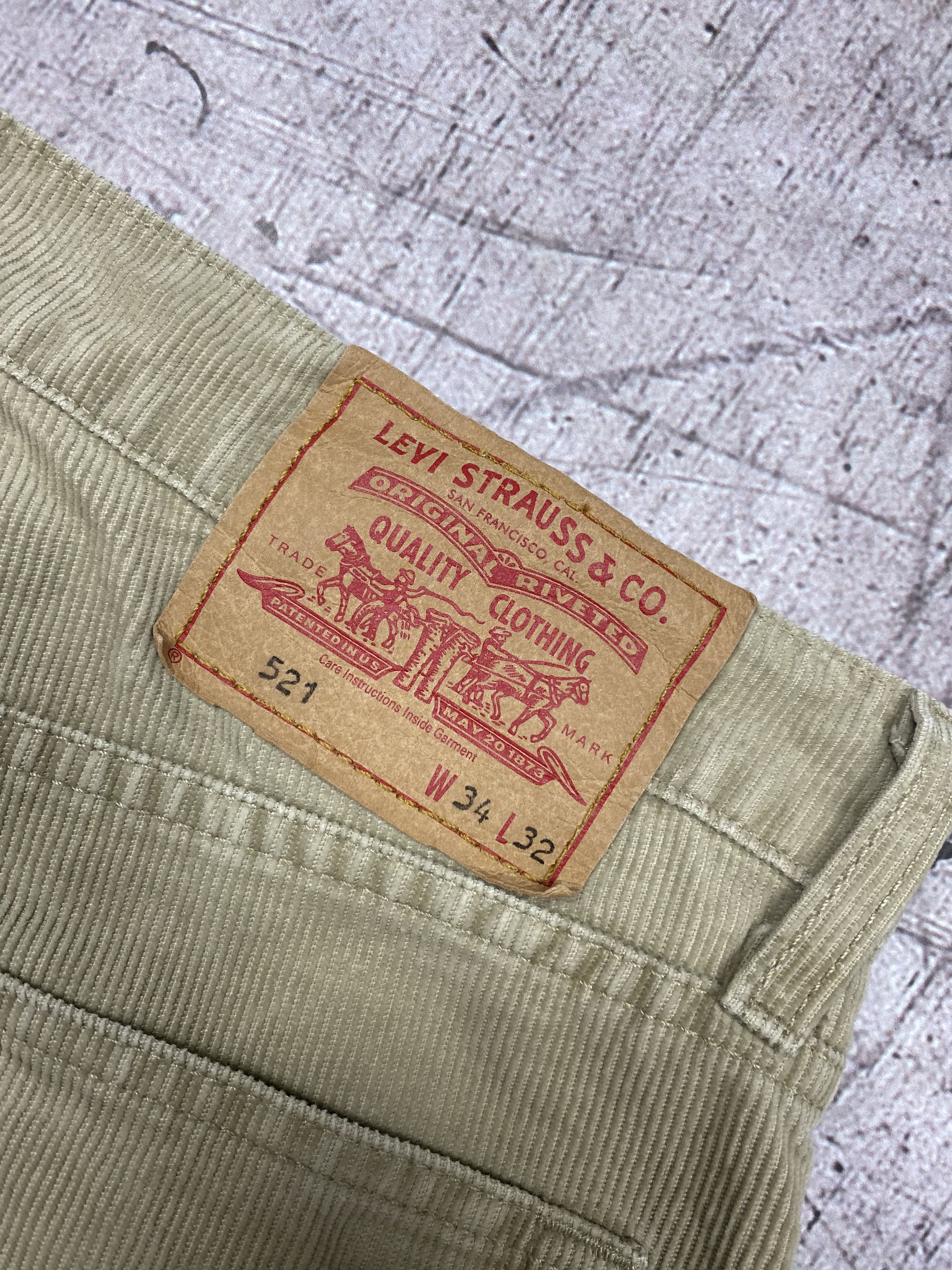 Levi's × Levi's Vintage Clothing Levi's 521 Vintage corduroy denim pants jeans Size US 34 / EU 50 - 3 Thumbnail