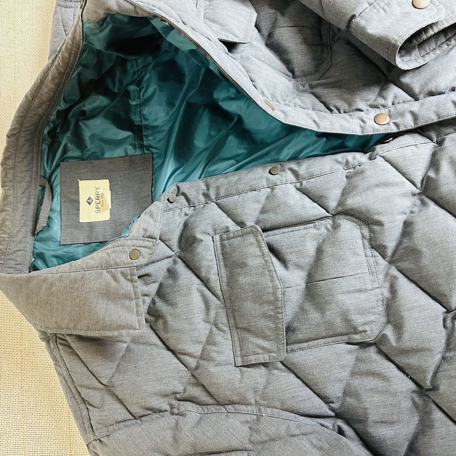 Sperry Sperry Men Quilted Gray Jacket Thinsulate XXL Size US XXL / EU 58 / 5 - 10 Thumbnail