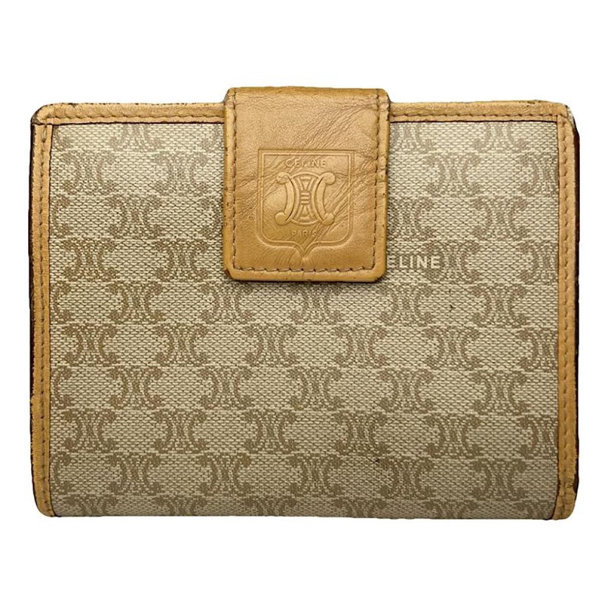 Celine Triomphe Beige Leather Wallet Size ONE SIZE - 1 Thumbnail
