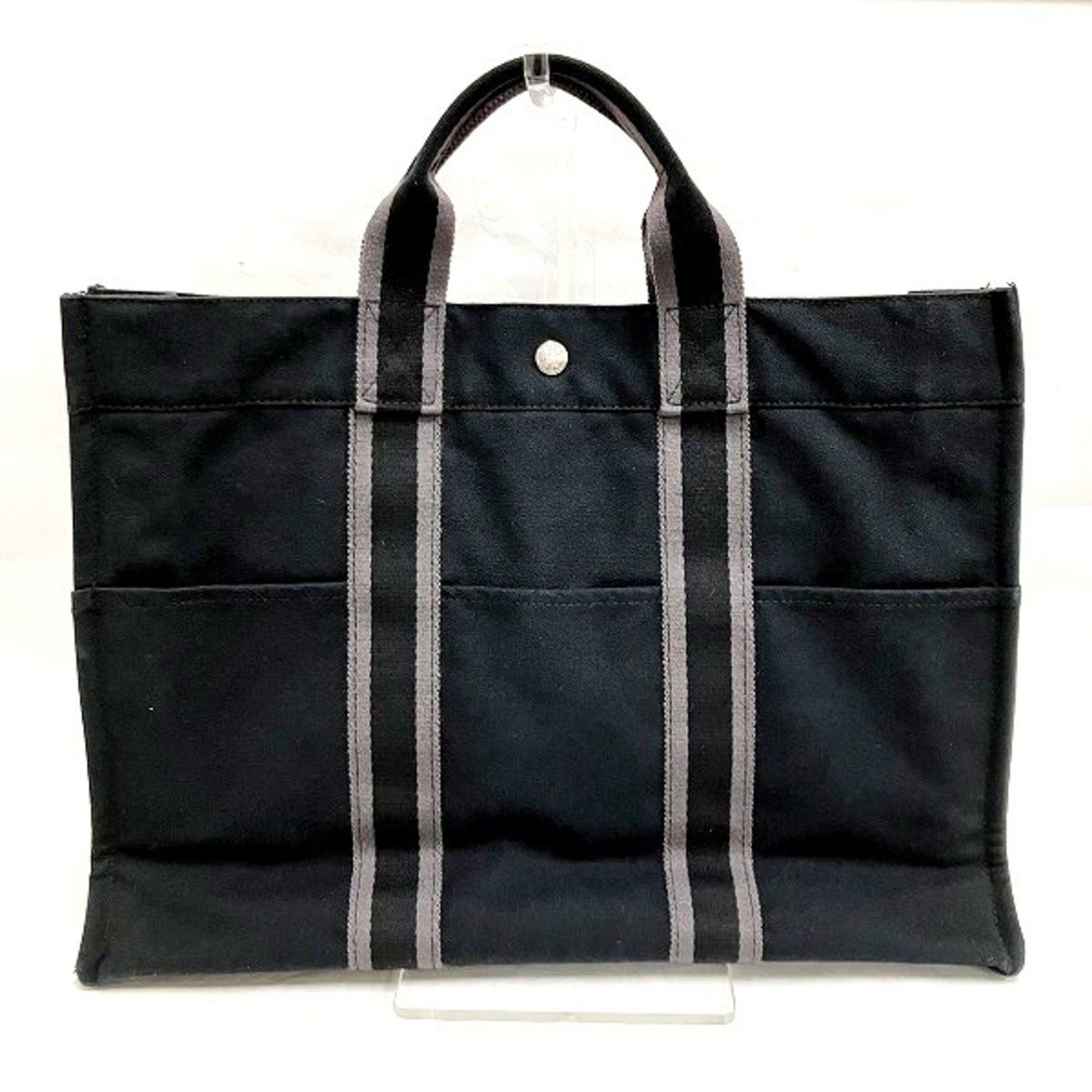 image of Hermes Four Toe Mm Black Canvas Bag Tote Men Women
