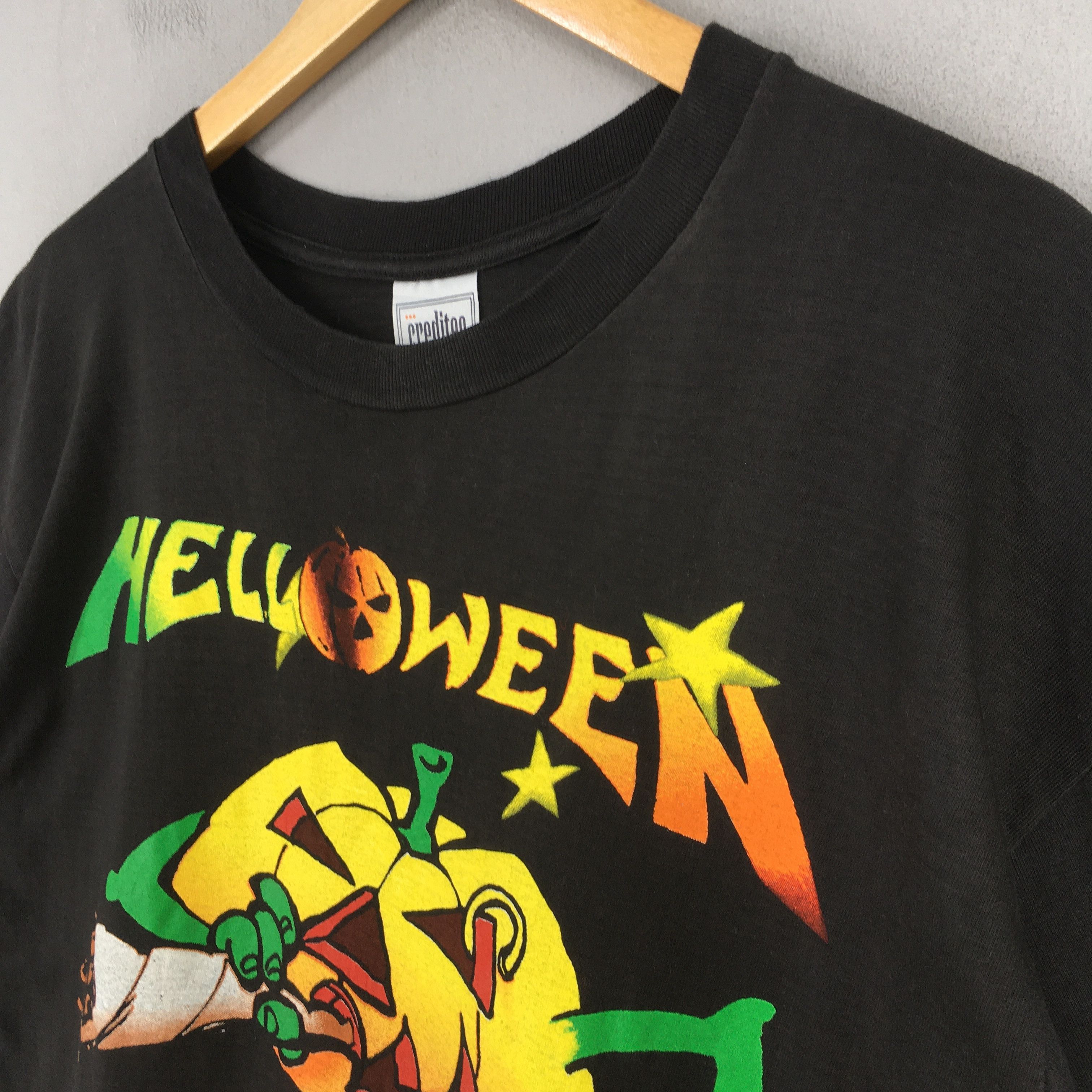 Band Tees × Vintage Vintage Helloween Smokin Tour 1992 Rock T shirt Large Size US L / EU 52-54 / 3 - 3 Thumbnail