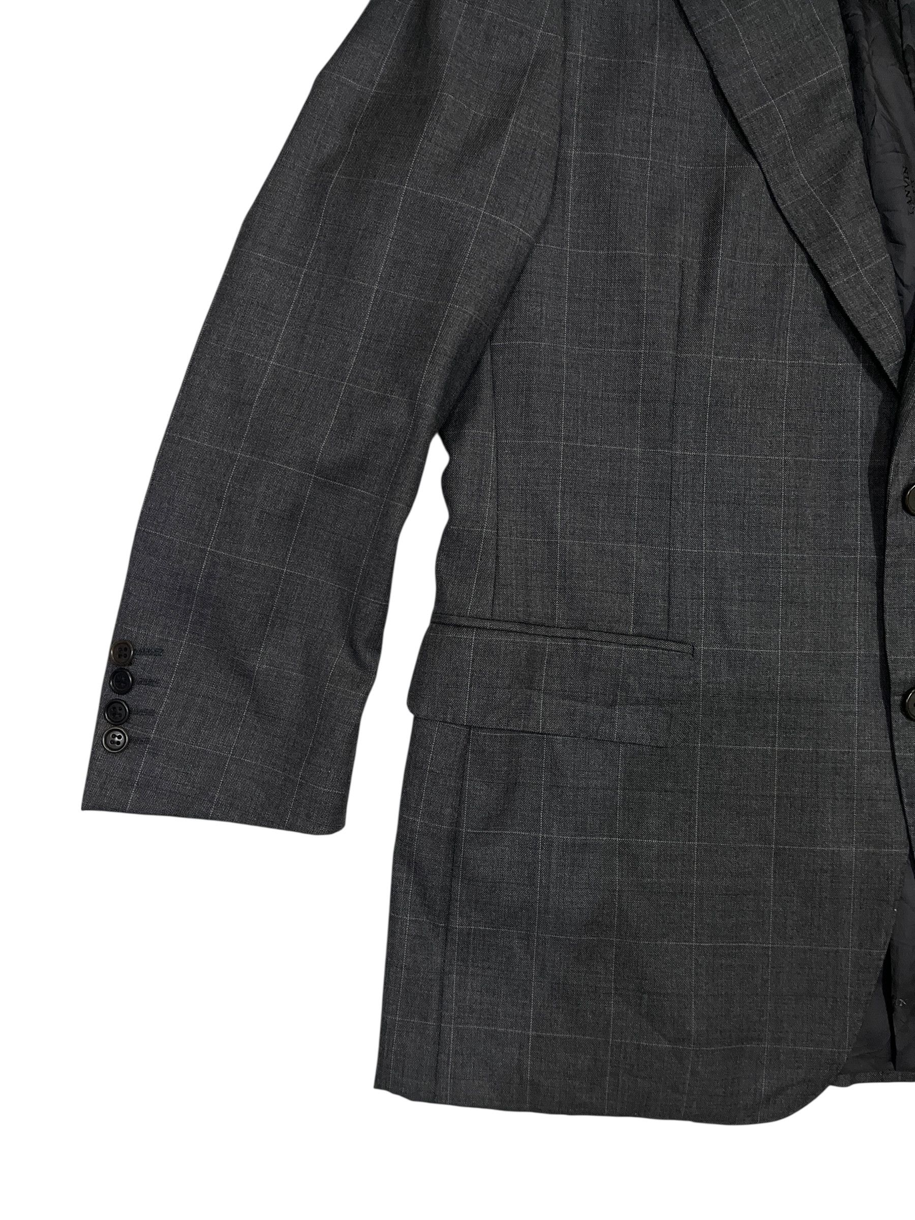 Lanvin Lanvin Paris Made in Italy Plaid Wool Blazer Size 42R - 4 Thumbnail