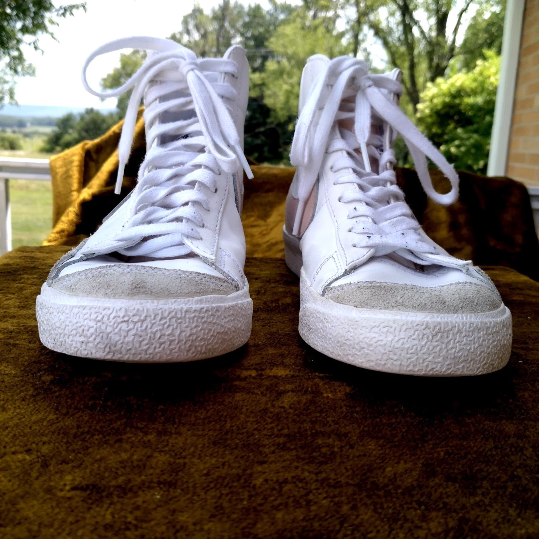 Nike Nike Blazer Mid Sneaker Women 7.5 White Pink CZ1055-118 - Classic Sports Comfort Activewear Casual Shoes Size S / US 4 / IT 40 - 7 Thumbnail