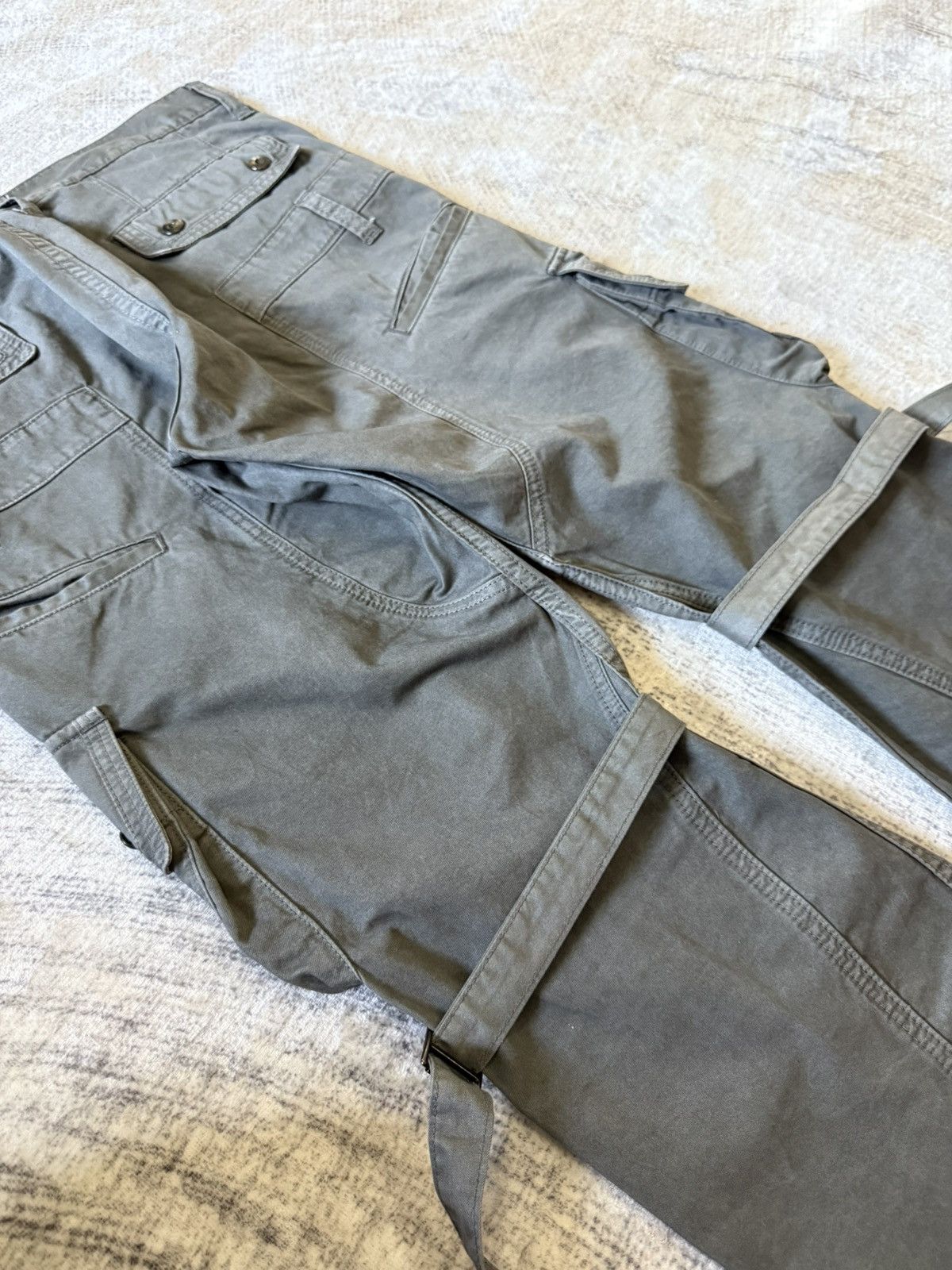 Japanese Brand Tette Homme Plag Bondage Deconstructed Cut & Sew Cargo Pants Size US 32 / EU 48 - 21 Thumbnail
