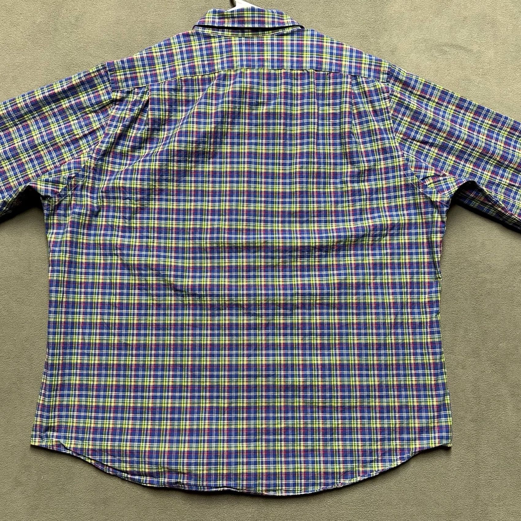 Polo Ralph Lauren Polo Ralph Lauren Shirt Mens 2XL Blue Plaid Classic Fit Stretch Poplin EUC Size US XXL / EU 58 / 5 - 2 Thumbnail