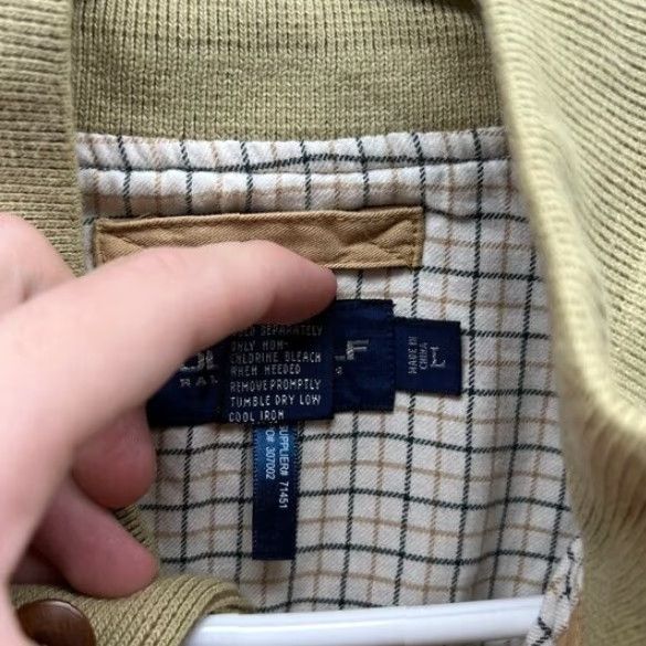 Ralph Lauren Ralph Lauren Jacket Mens Large Bomber Lined Beige Khaki Windowpane Vintage A2 Style Size US L / EU 52-54 / 3 - 7 Thumbnail