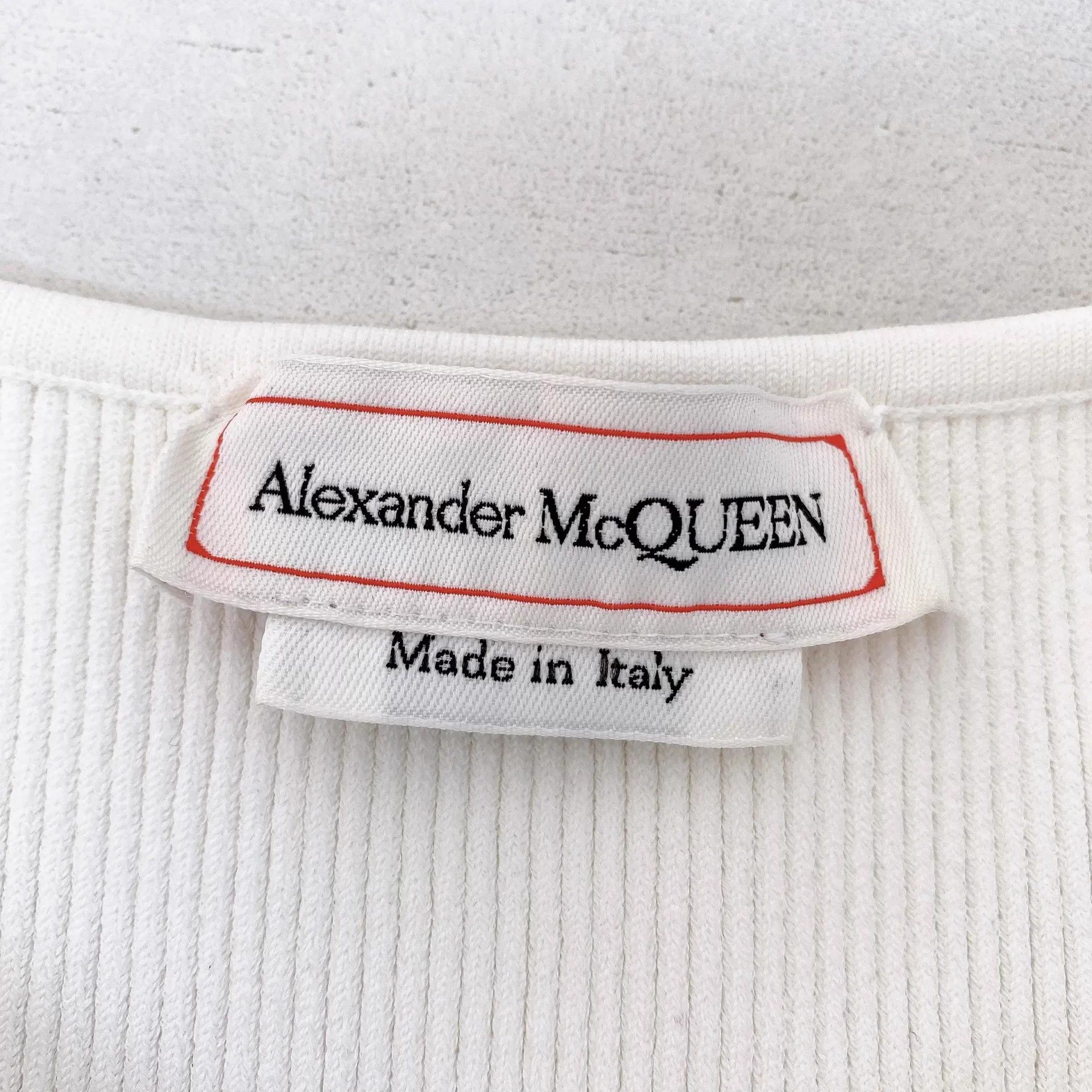 Alexander McQueen Alexander McQueen white sleeveless knit dress XS Size XS / US 0-2 / IT 36-38 - 7 Thumbnail