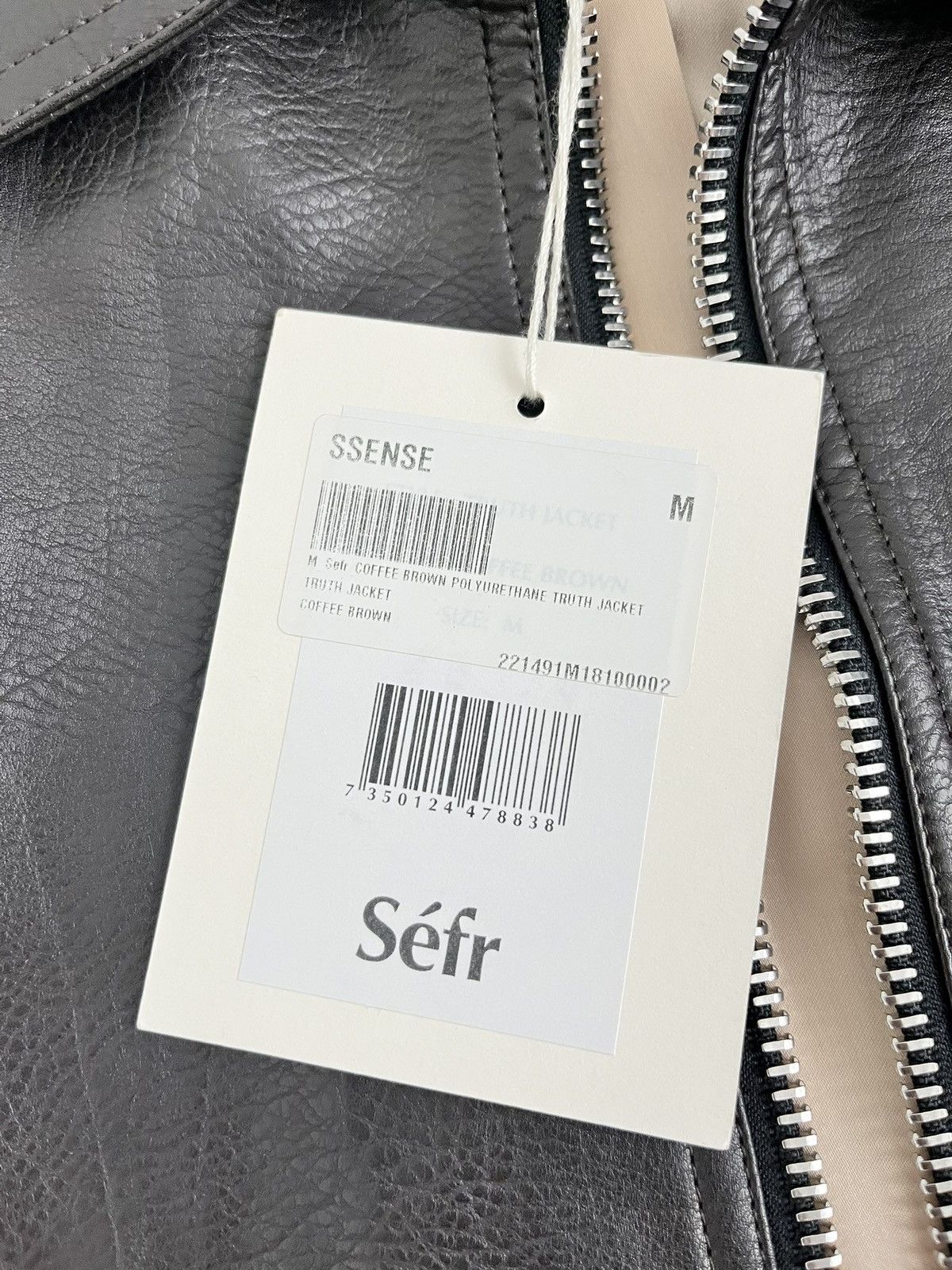 Sefr Séfr Truth Jacket - Coffee Brown (Faux Leather) Size US M / EU 48-50 / 2 - 3 Thumbnail