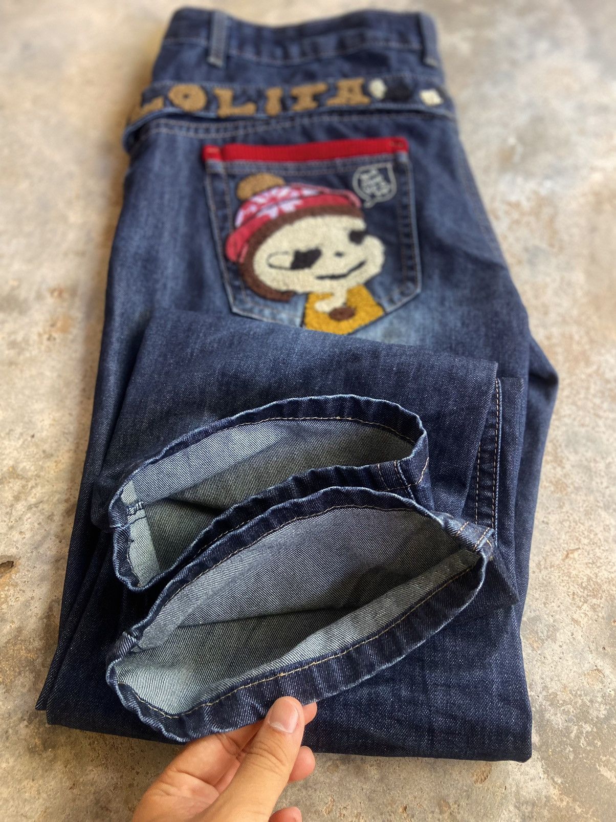 Japanese Brand Lolita Yoshitomo nara X Kurijyua little people jeans Size US 38 / EU 54 - 9 Thumbnail