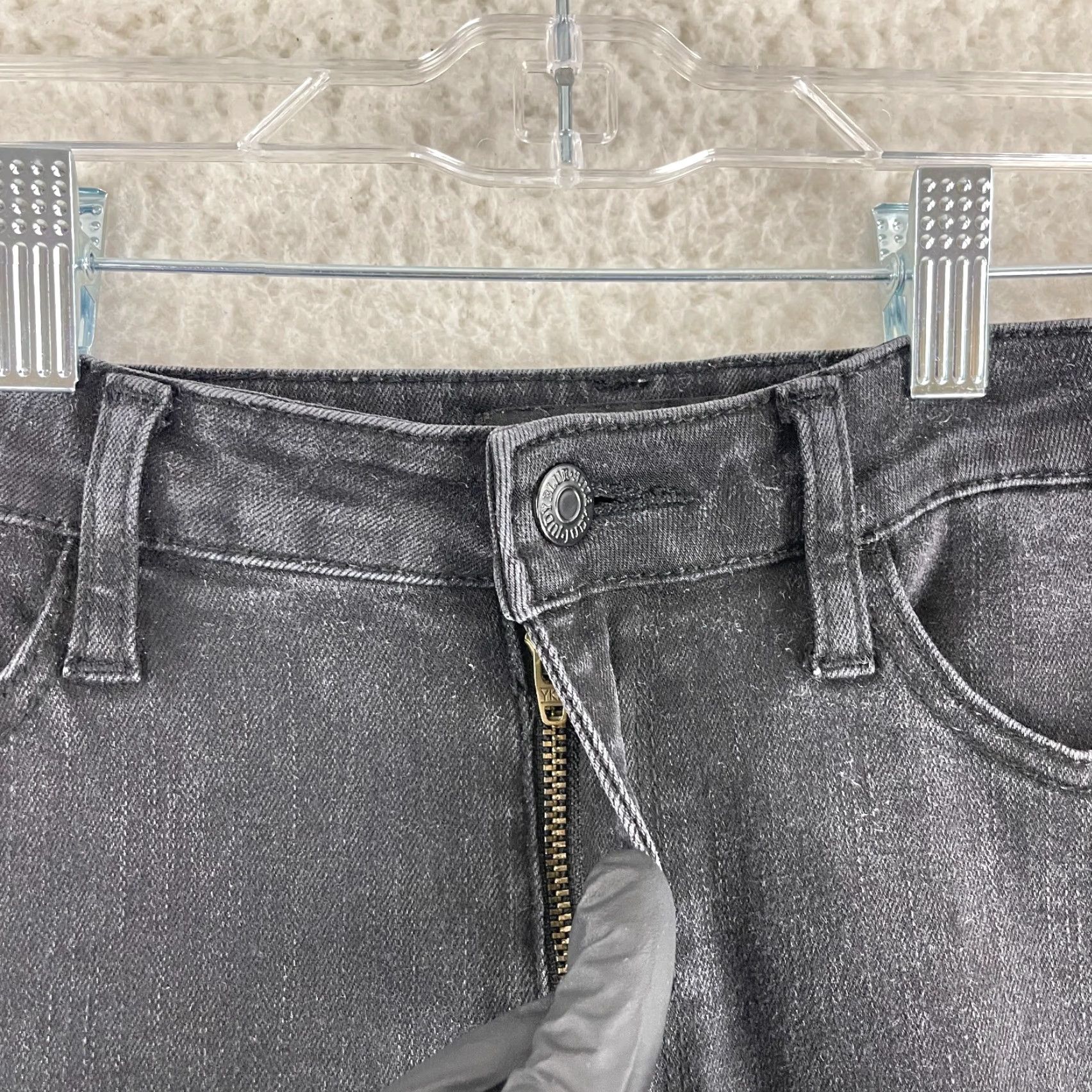 Denime Judy Blue Jeans Womens Size 29 Black Denim High-Rise Skinny Leg Casual Jeans Size 29" - 7 Thumbnail