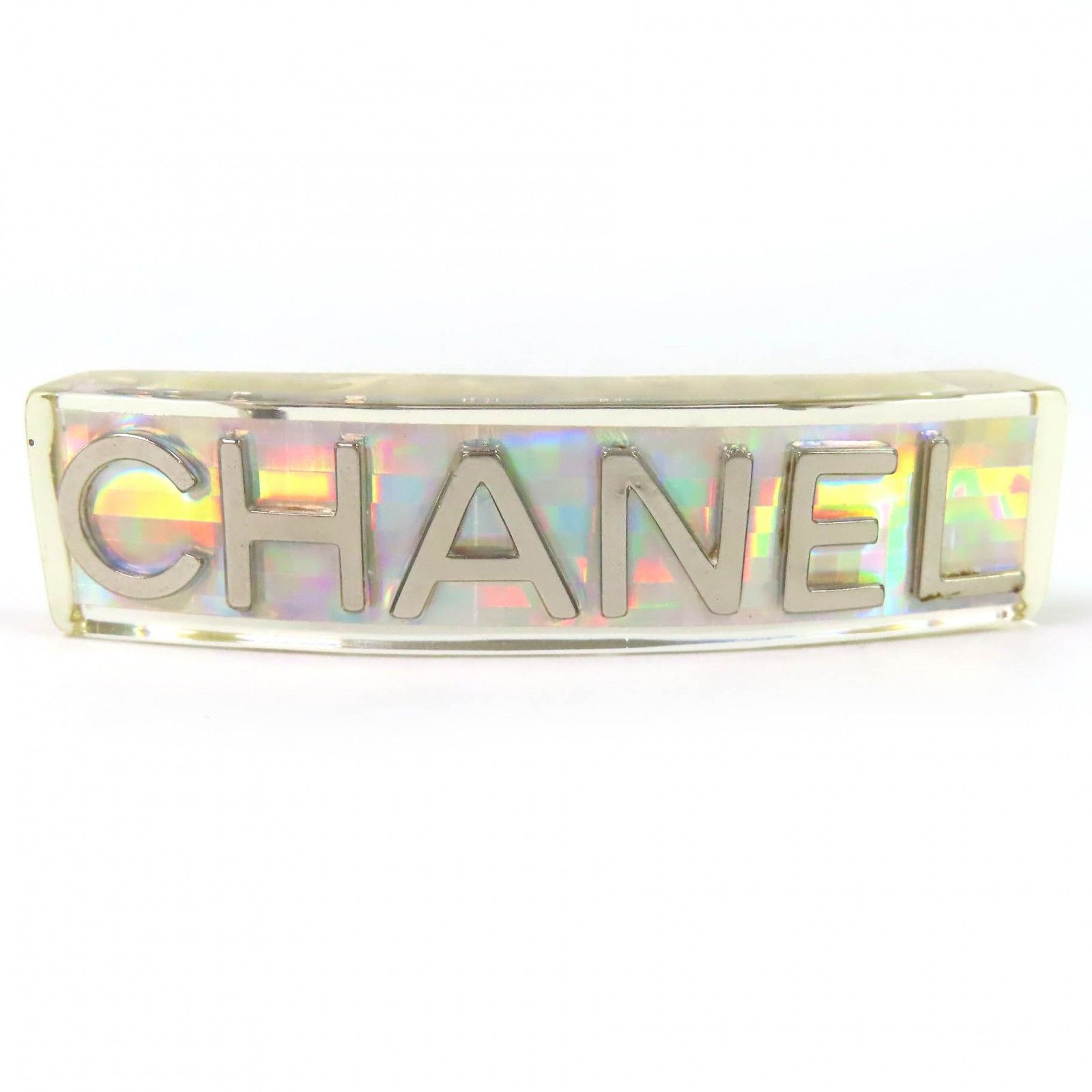Chanel Chanel Chanel Hologram Prism Logo Barrette Hair Accessory Plastic / Synthetic Other DUTY FREE for USA Size ONE SIZE - 1 Thumbnail