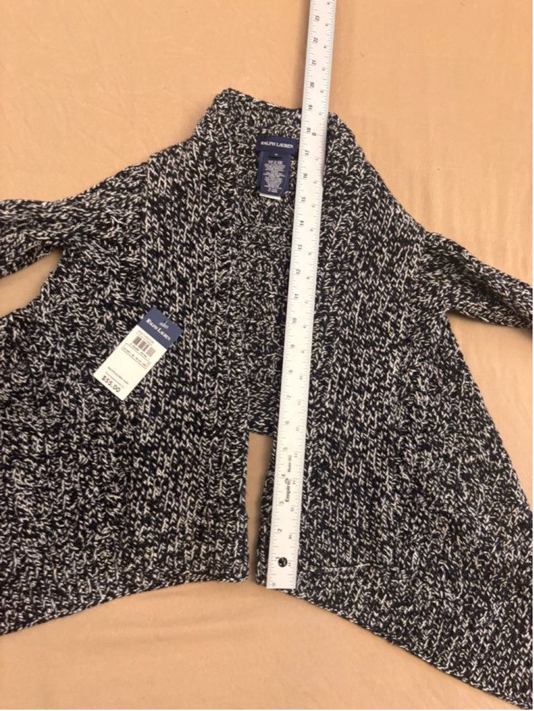 Ralph Lauren NWT Girls Ralph Lauren Cardigan Size 5 Black & White Knit Size XS / US 0-2 / IT 36-38 - 4 Thumbnail