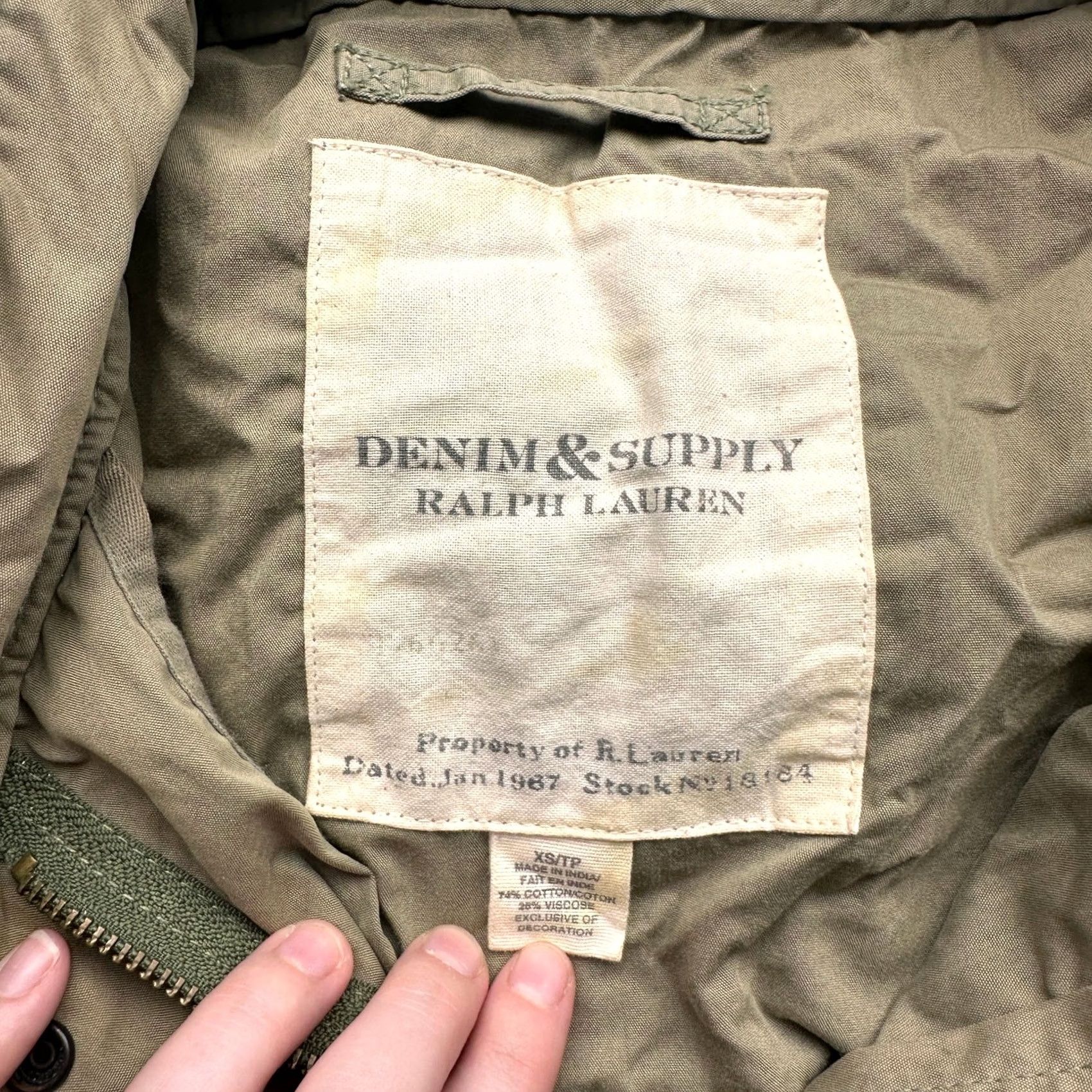 Vintage VINTAGE Denim & Supply Ralph Lauren Military Field Jacket Womens XS Hooded Beaded Embroidery Green Southwestern Mens? Size XS / US 0-2 / IT 36-38 - 3 Thumbnail
