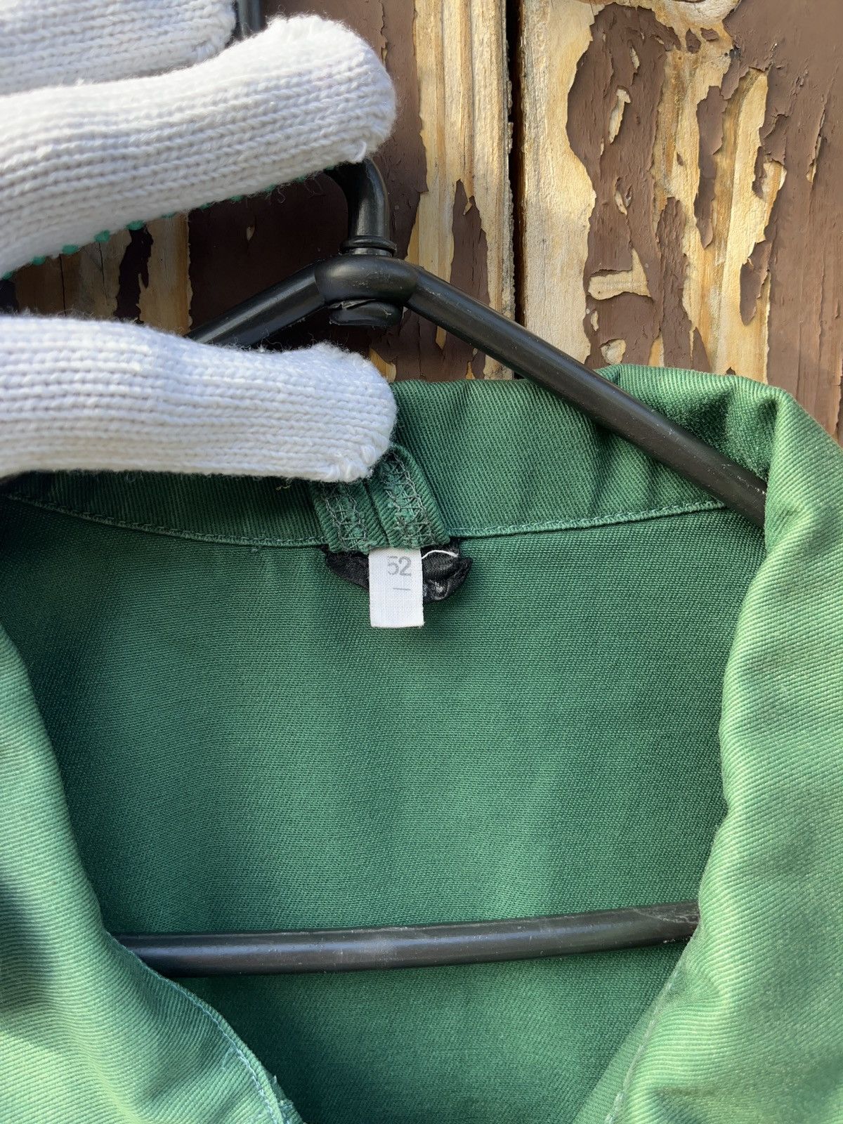 Le Laboureur Vintage 80s German Green Sanfor Chore Jacket Workwear Size US L / EU 52-54 / 3 - 7 Thumbnail