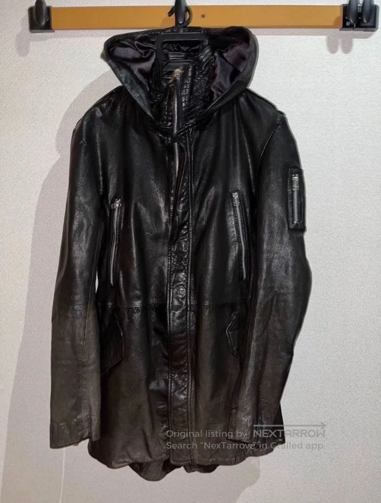 Addict Clothes Japan rare hooded leather jacket from 14th addiction. Size US M / EU 48-50 / 2 - 2 Thumbnail