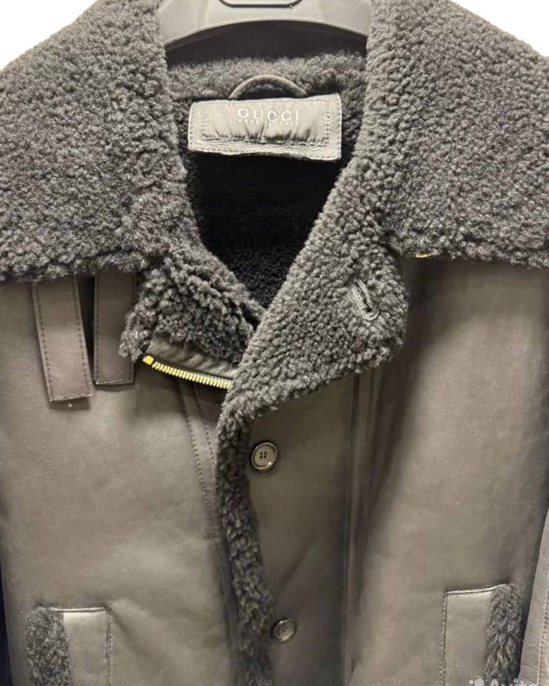 Gucci GUCCI SHEARLING LEATHER BIKER JACKET Size US XXL / EU 58 / 5 - 2 Thumbnail