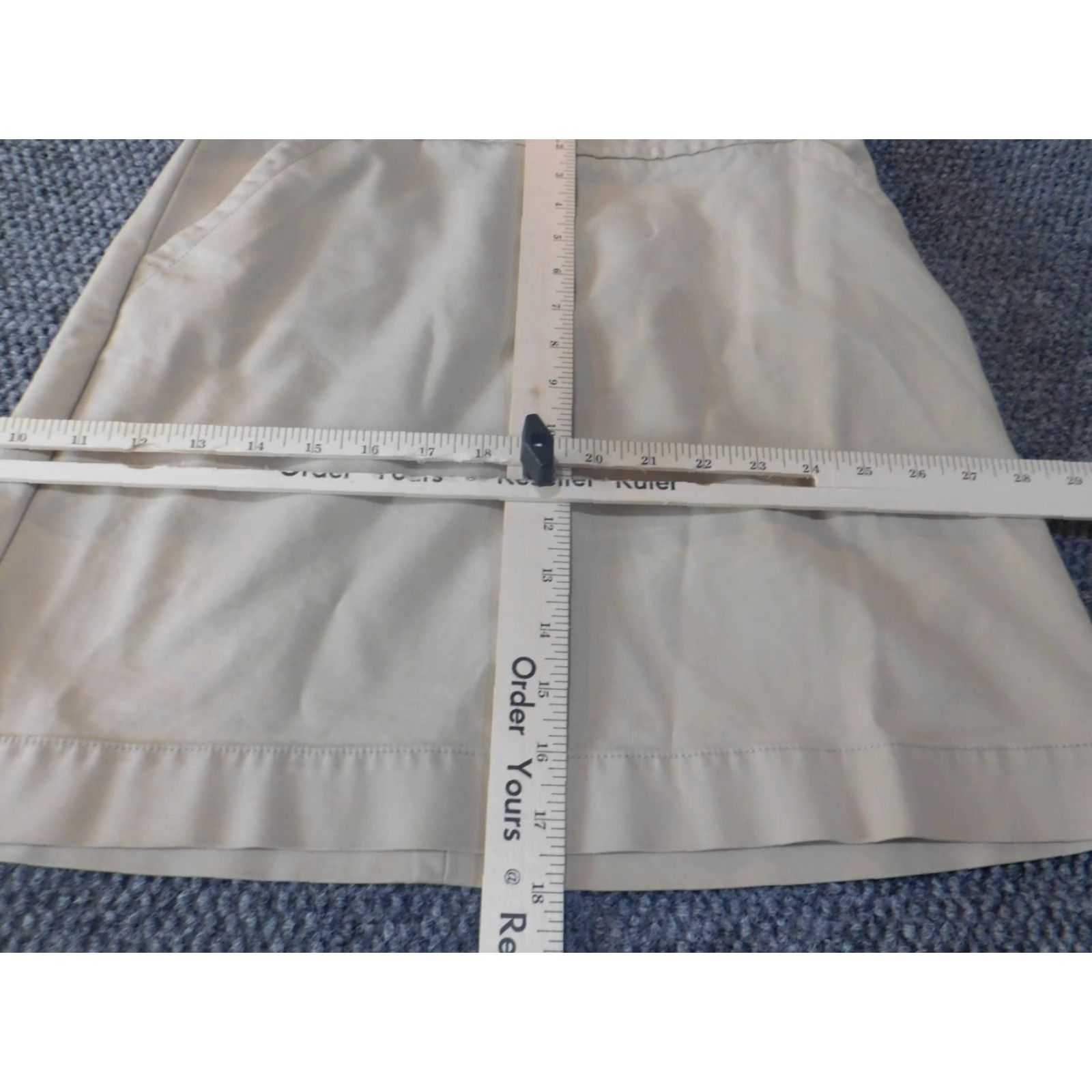 Banana Republic Banana Republic Skirt Womens 6P Petite Beige Zip A-Line Knee Length Stretch Pockets Casual natuur? Size 28" / US 6 / IT 42 - 5 Thumbnail