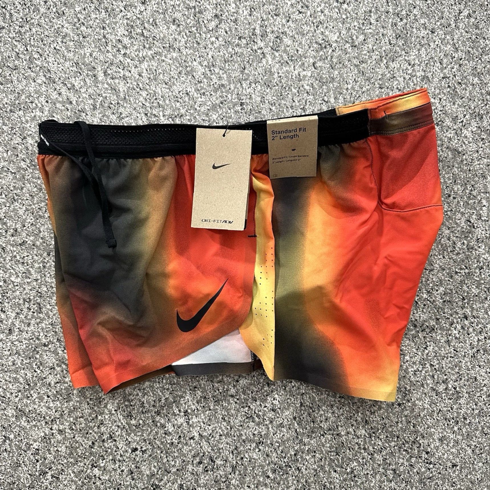 Nike Nike Aeroswift Elite ADV 2” Running Shorts Mens M Orange Lined Athletic Short Size US 31 - 2 Thumbnail